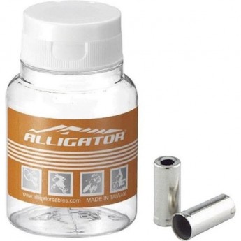 Наконечник LY-IPA01 Alligator оболочка троса переключателя скоростей, алюминиевый, банка 500 шт. Наконечник LY-IPA01 Alligator оболочка троса переключателя скоростей, алюминиевый, банка 500 шт.