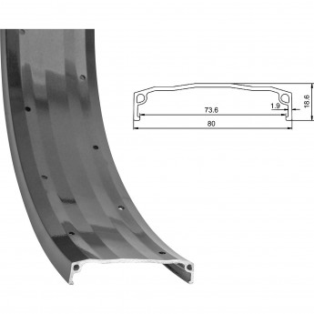 Обод 20" XP-736 36H одинарный, тёмно-серый (для Pilot 280MD FAT BIKE) Обод 20" XP-736 36H одинарный, тёмно-серый (для Pilot 280MD FAT BIKE)