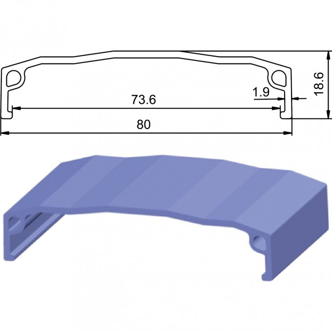 Обод 24" JP73 32H одинарный, оранжевый (для Nav. 480 FAT BIKE) 330095