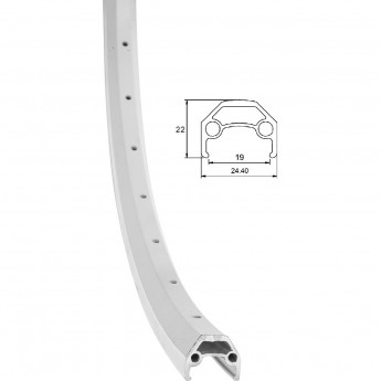 Обод 26" (ЖВМЗ) 36Н двойной, серебристый с проточкой