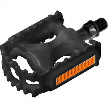 Педали FP-628 Feimin ось 9/16" со светоотражателями, пластиковые чёрные Педали FP-628 Feimin ось 9/16" со светоотражателями, пластиковые чёрные