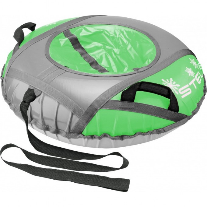 Санки надувные (тюбинг) STELS 90 см, тент без камеры, серый/салатовый 2001000256273