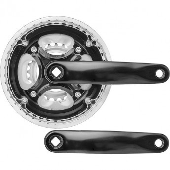 Шатуны HDL-L356 24/34/42Т 170мм "под ромб", чёрно-серебристый Шатуны HDL-L356 24/34/42Т 170мм "под ромб", чёрно-серебристый