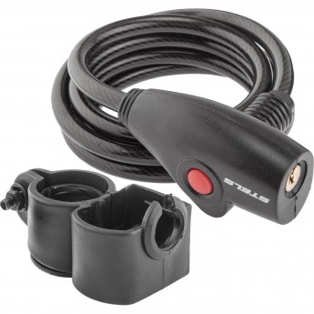 Трос-замок STELS 87109, 8x1500 мм, черный