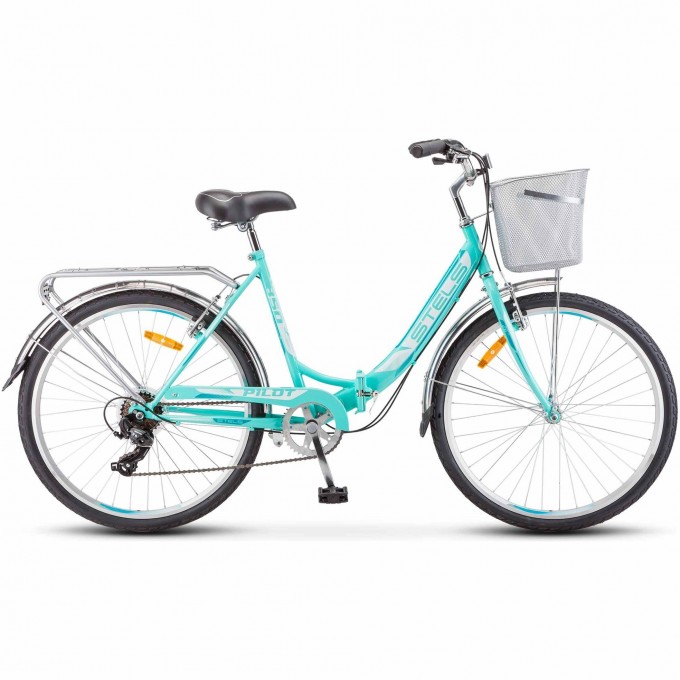 Велосипед STELS 26" Pilot 850 (с корзиной) (LU093354) морская волна JU000428602023JU0001232